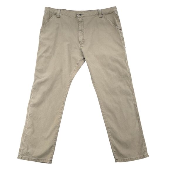 Wrangler Beige‎ 5-pocket Belt Loops Carpenter Work Cotton Pants 42 X 30 - Picture 1 of 7